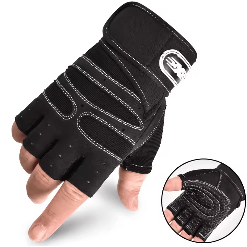 PowerGrip Pro Gym Gloves Shockproof Weight Lifting Gloves With Wrist Support 7