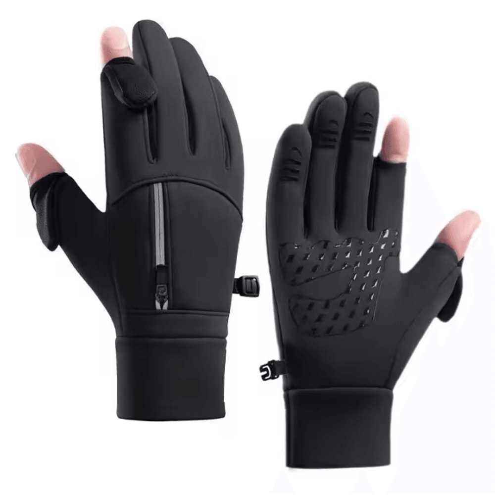 ThermaZip Pro Winter Cycling Gloves Windproof Touchscreen Riding Gloves With Storage Pocket 0