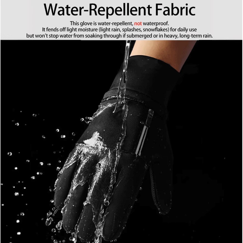 ThermaZip Pro Winter Cycling Gloves Windproof Touchscreen Riding Gloves With Storage Pocket 2