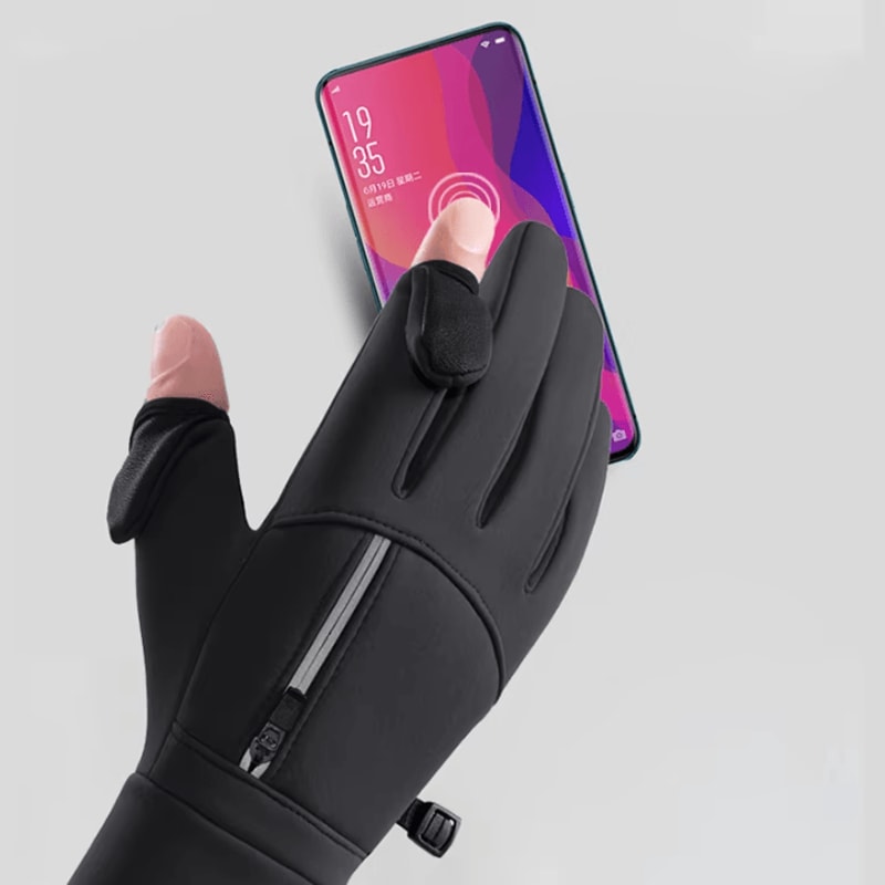 ThermaZip Pro Winter Cycling Gloves Windproof Touchscreen Riding Gloves With Storage Pocket 4