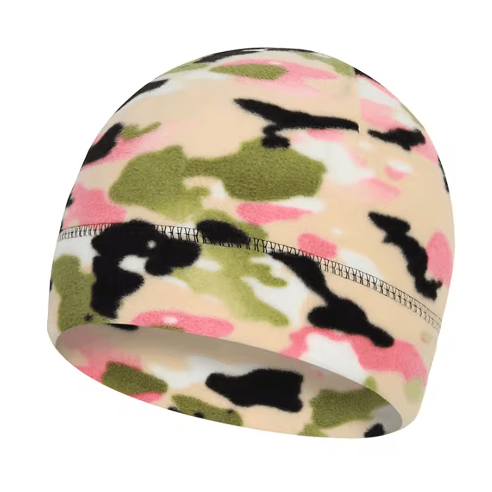 ThermaCamo Fleece Skull Cap Windproof Winter Cycling Beanie For Outdoor Performance 5