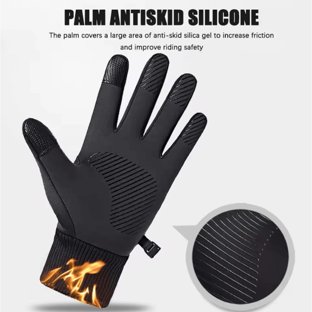 AquaTherm Pro Winter Gloves Waterproof Windproof Touchscreen Cycling Gloves 0