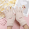 SnuggleBear Kawaii Touchscreen Gloves Cute Embroidered Knit Winter Gloves For Women 3