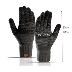 thermaknit touch gloves – warm fleece-lined knitted gloves with touchscreen grip
