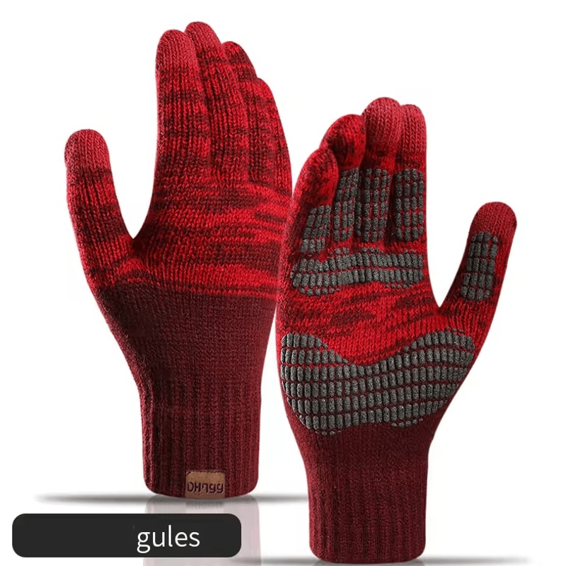 ThermaKnit Touch Gloves Warm FleeceLined Knitted Gloves With Touchscreen Grip 2