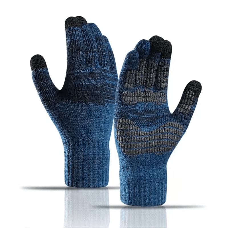 ThermaKnit Touch Gloves Warm FleeceLined Knitted Gloves With Touchscreen Grip 3