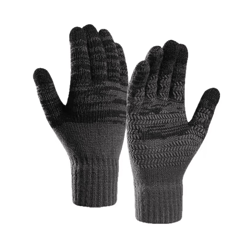 ThermaKnit Touch Gloves Warm FleeceLined Knitted Gloves With Touchscreen Grip 4