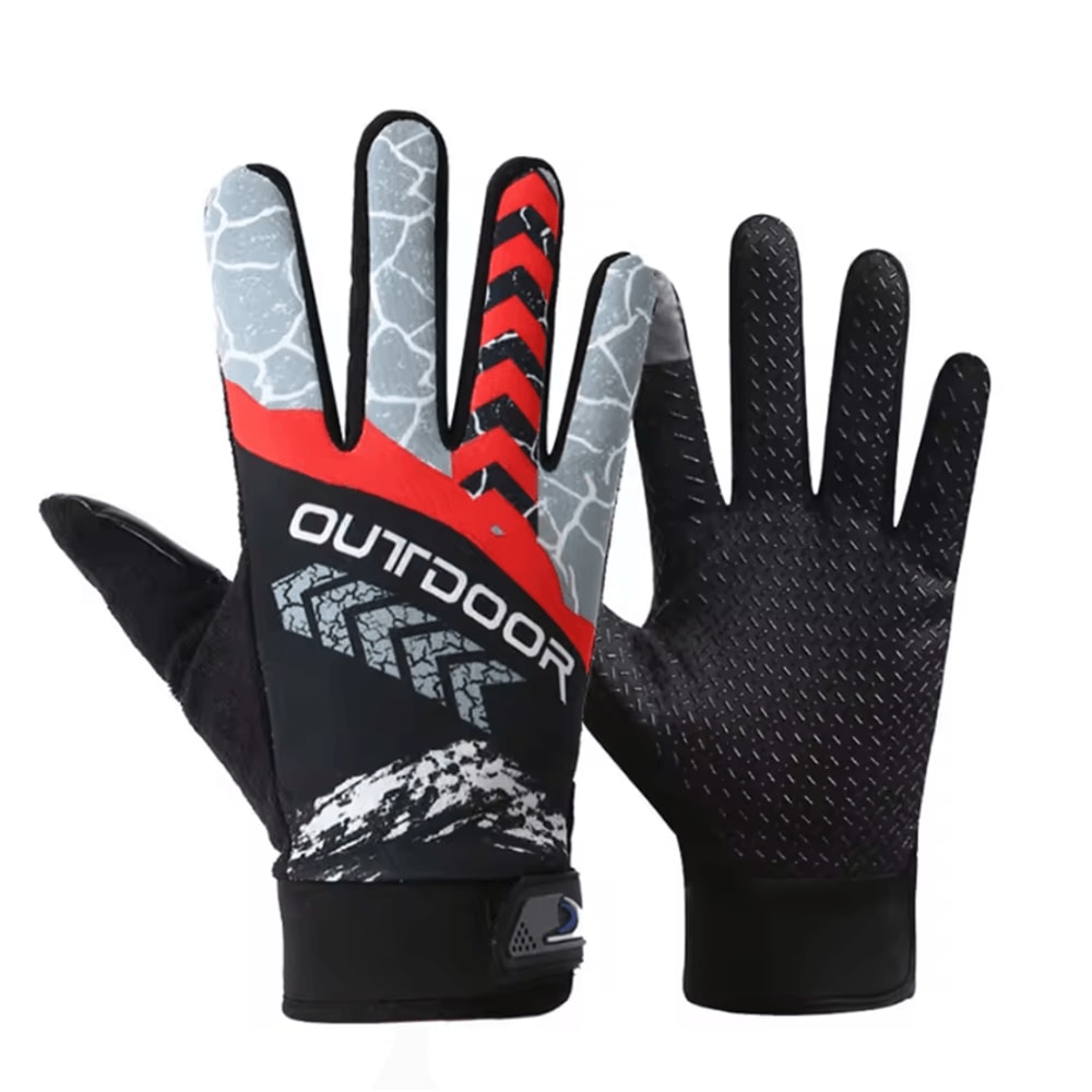 GripForce FullFinger Cycling Gloves AntiSlip Touchscreen Motorcycle Outdoor Adventure Gloves 3