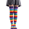RainbowPop Kawaii KneeHigh Socks Colorful Striped Cosplay Everyday Statement Stockings 4