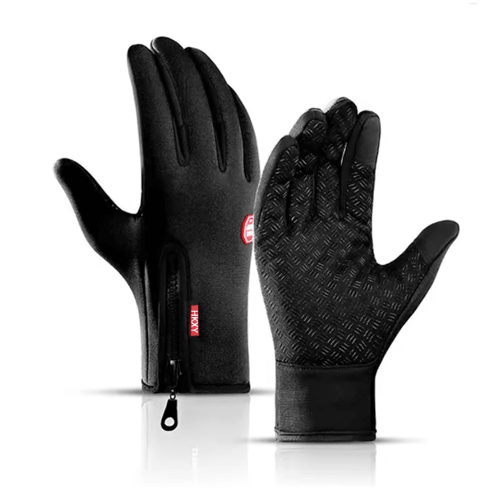 FrostGrip Zip Winter Cycling Gloves Windproof Touchscreen Riding Gloves With AntiSlip Control 2