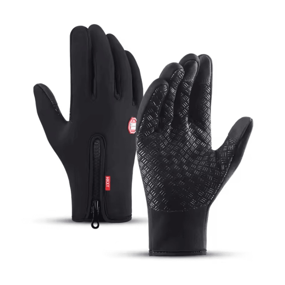 FrostGrip Zip Winter Cycling Gloves Windproof Touchscreen Riding Gloves With AntiSlip Control 3