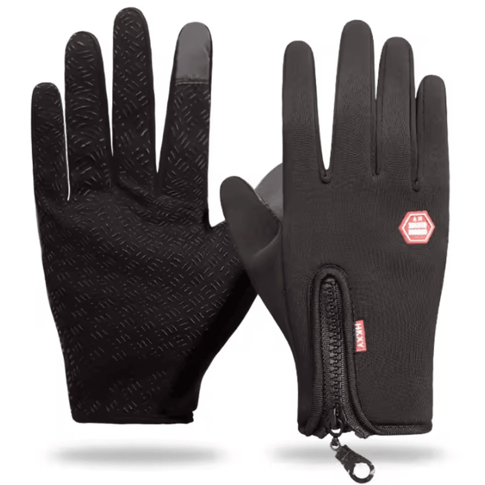 FrostGrip Zip Winter Cycling Gloves Windproof Touchscreen Riding Gloves With AntiSlip Control 4