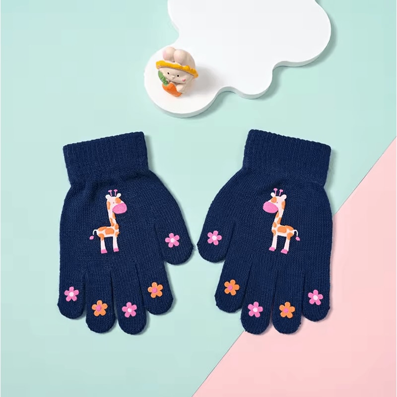 SnugglePaw Kids Knitted Gloves Cute Cartoon Animal Winter Gloves For Boys Girls 2