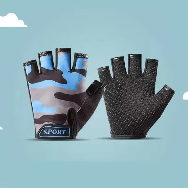 CamoFlex Kids Cycling Gloves Breathable AntiSlip HalfFinger Sports Gloves For Active Kids 2