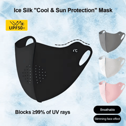 icesilk breeze cooling face mask – lightweight uv protection cycling face cover