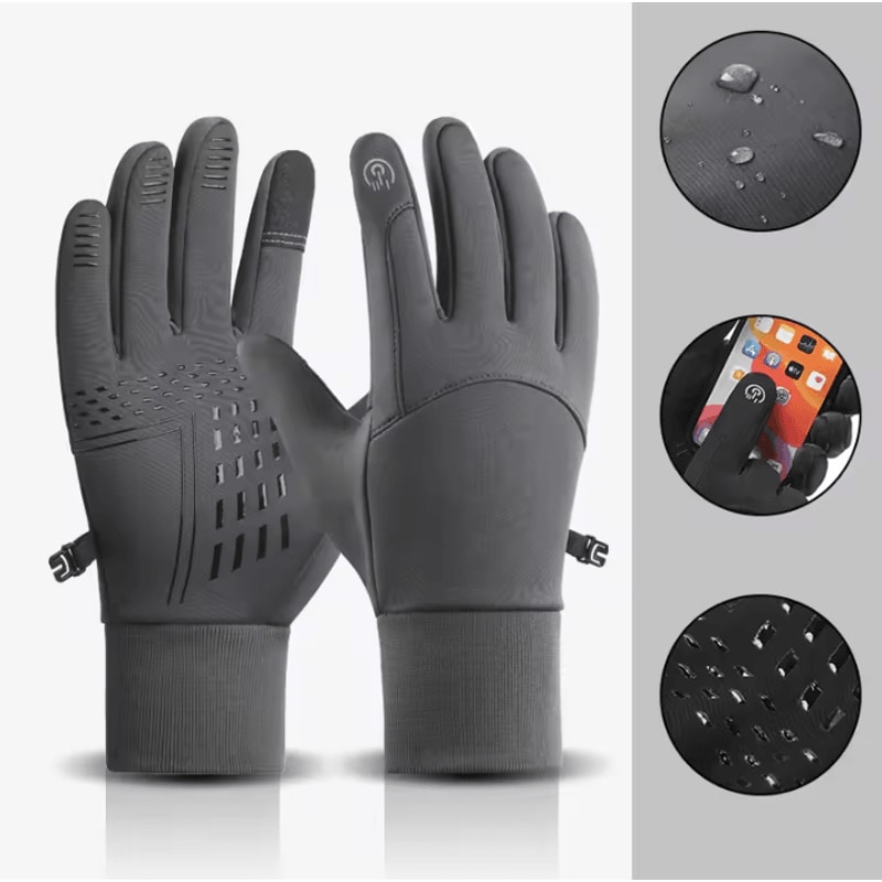 ThermaRide Winter Cycling Gloves WaterRepellent Touchscreen Gloves With AntiSlip Grip 3