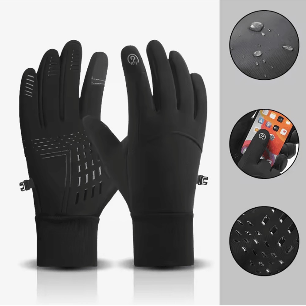 ThermaRide Winter Cycling Gloves WaterRepellent Touchscreen Gloves With AntiSlip Grip 4