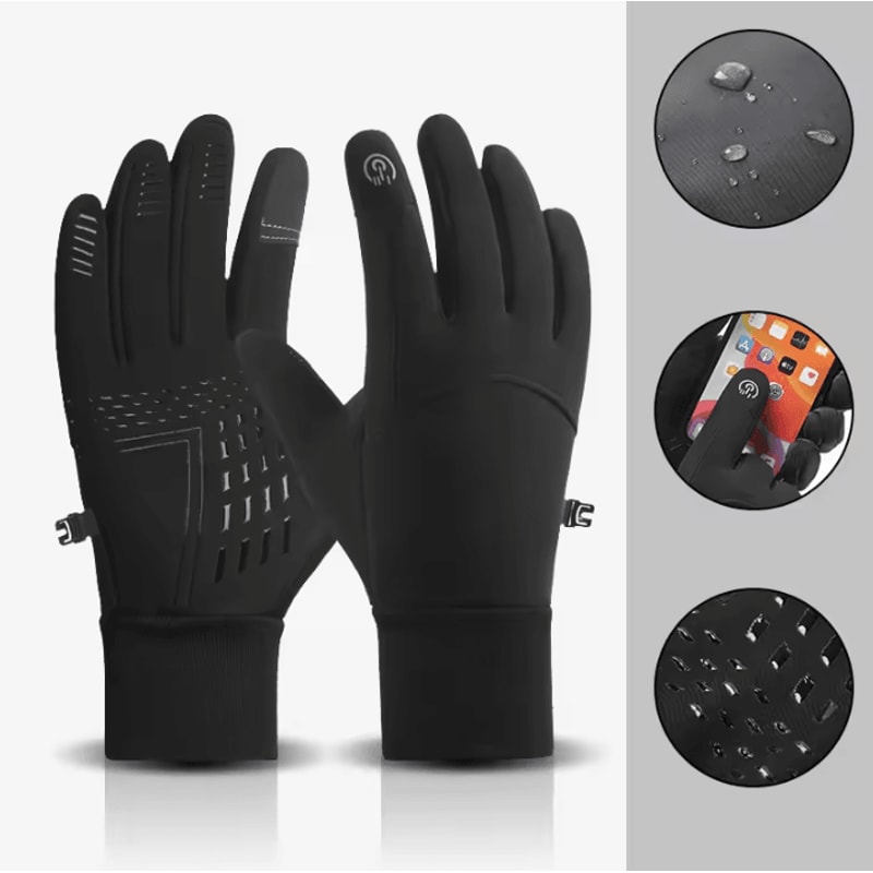 ThermaRide Winter Cycling Gloves WaterRepellent Touchscreen Gloves With AntiSlip Grip 4