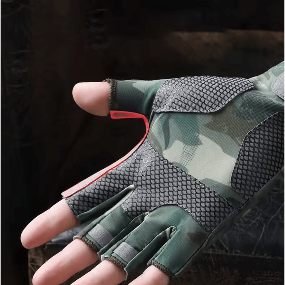 IceGrip Pro Cooling Fishing Gloves Breathable Ice Silk Fingerless Cycling Gloves With UV Protectio 0