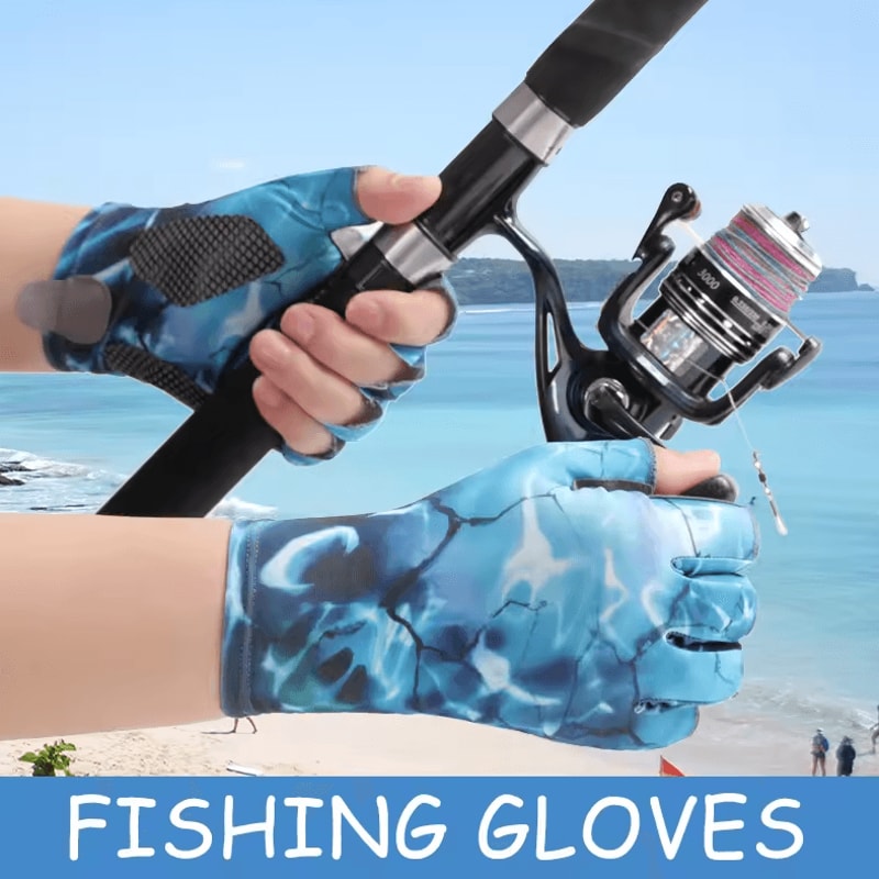 IceGrip Pro Cooling Fishing Gloves Breathable Ice Silk Fingerless Cycling Gloves With UV Protectio 1