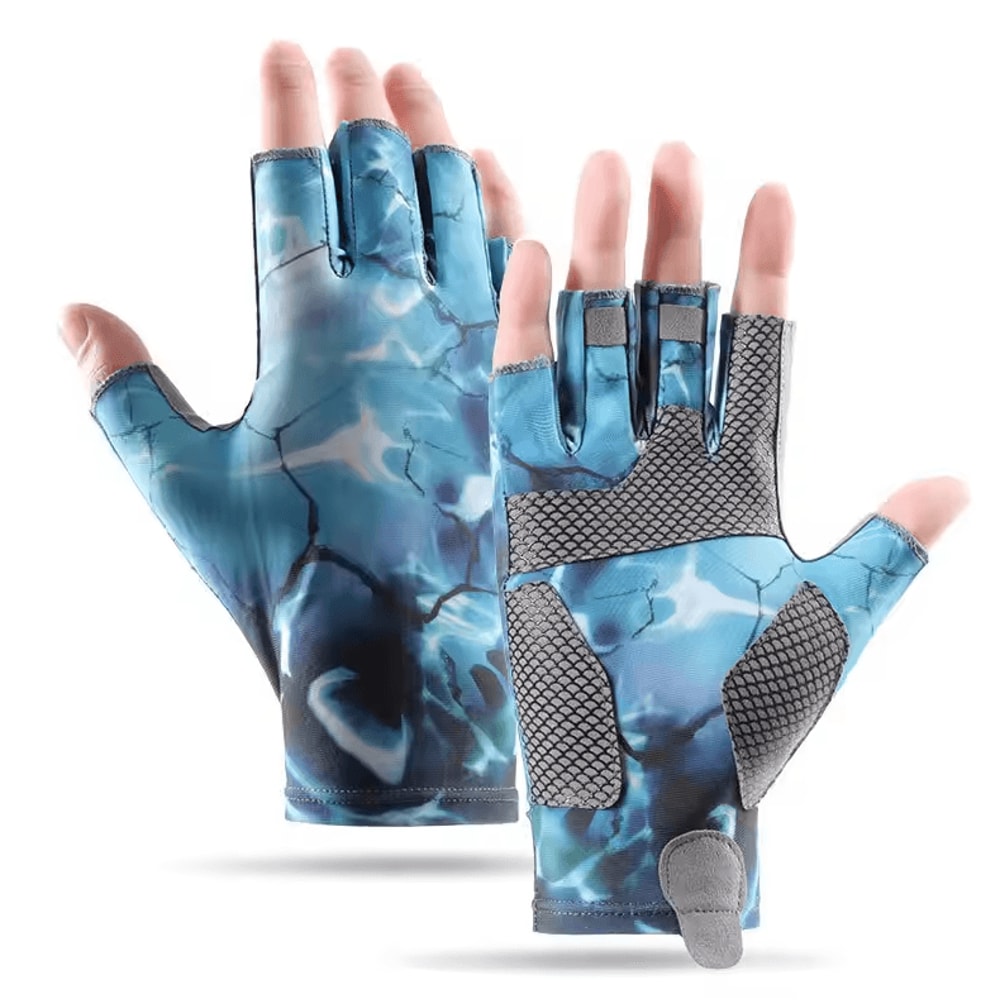 IceGrip Pro Cooling Fishing Gloves Breathable Ice Silk Fingerless Cycling Gloves With UV Protectio 2