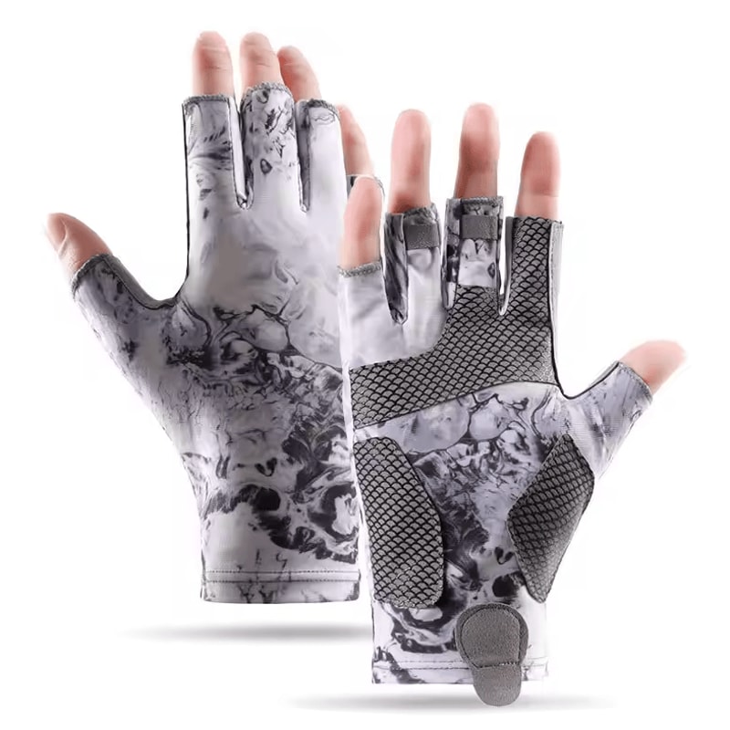 IceGrip Pro Cooling Fishing Gloves Breathable Ice Silk Fingerless Cycling Gloves With UV Protectio 4