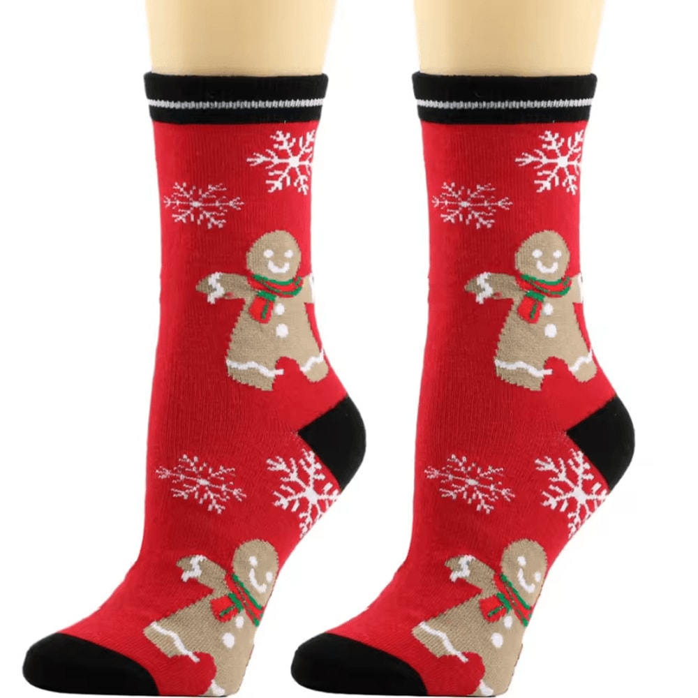 FestiveJoy Elk Christmas Socks Cozy Cotton MidTube Holiday Socks For Men Women 9