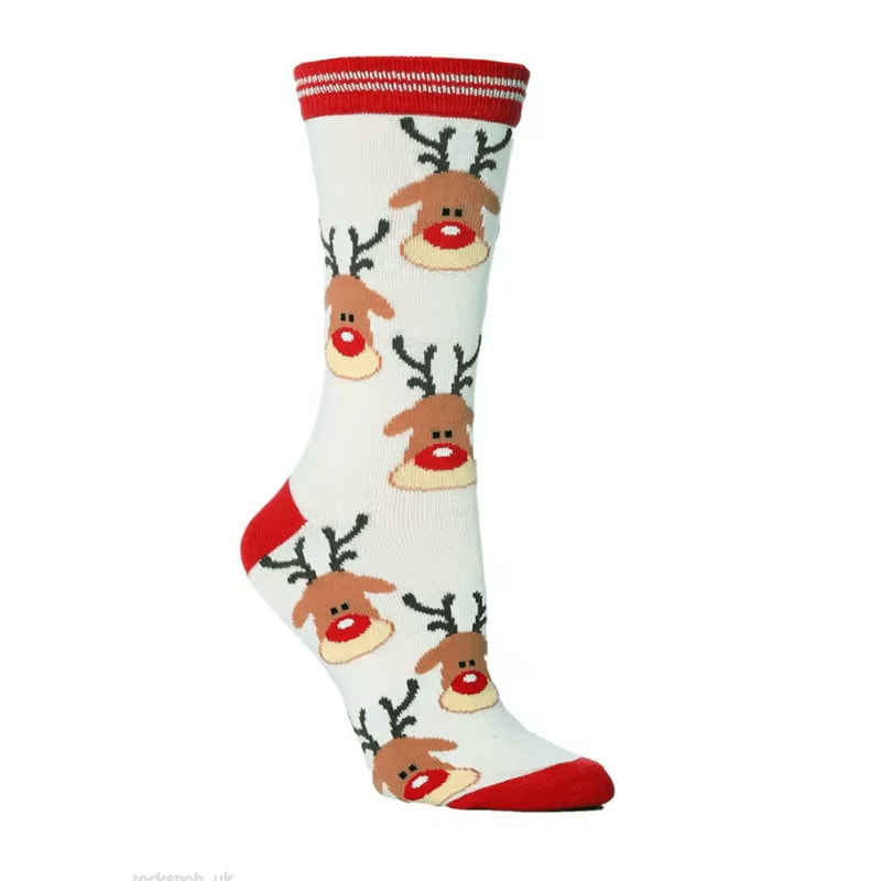 FestiveJoy Elk Christmas Socks Cozy Cotton MidTube Holiday Socks For Men Women 3