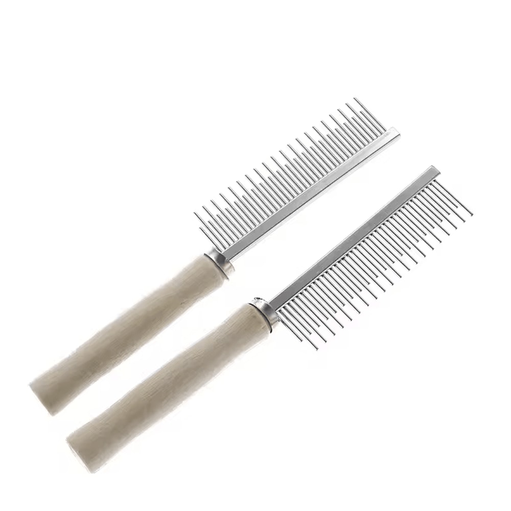 NaturalGrip Wooden Pet Grooming Comb Gentle Hair Remover Brush For Dogs Cats 1