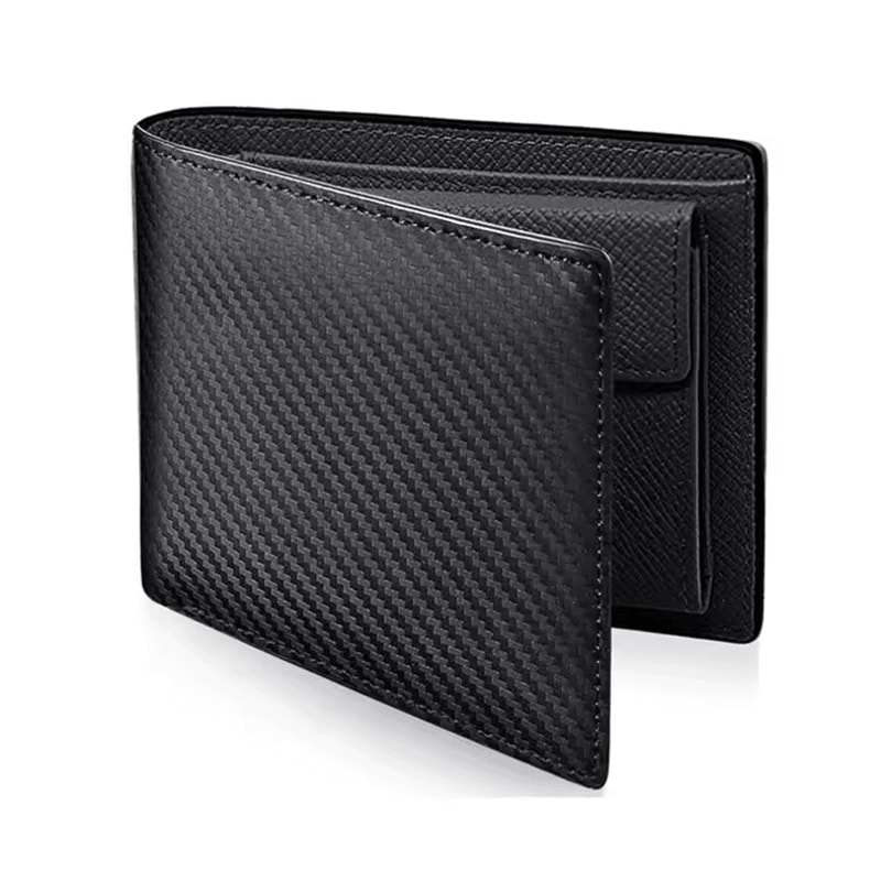 Carbon Fiber Leather Wallet Slim Bifold MultiCard Holder For Men Women 2