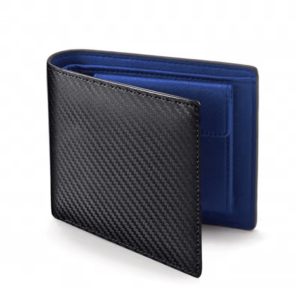 Carbon Fiber Leather Wallet Slim Bifold MultiCard Holder For Men Women 3
