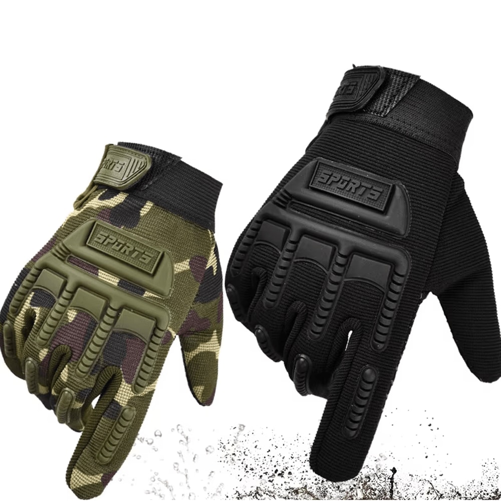 Kids Tactical Full Finger Cycling Gloves AntiSlip Knuckle Protection Outdoor Gloves 1