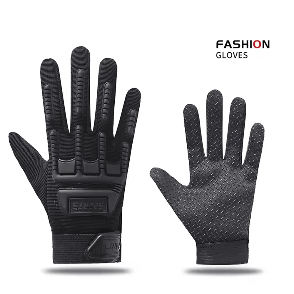 Kids Tactical Full Finger Cycling Gloves AntiSlip Knuckle Protection Outdoor Gloves 2