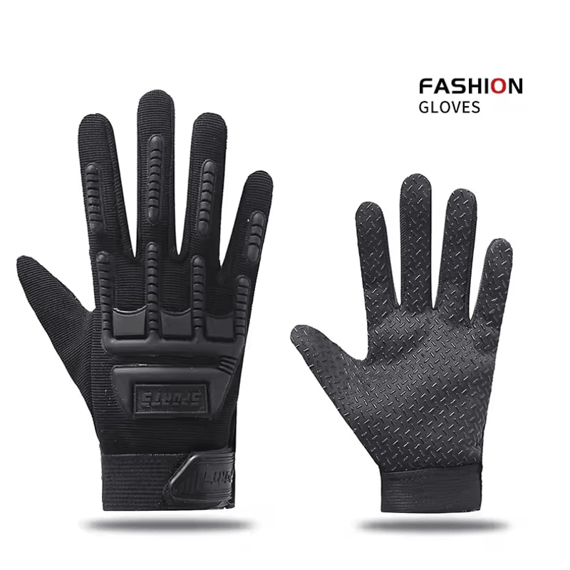 Kids Tactical Full Finger Cycling Gloves AntiSlip Knuckle Protection Outdoor Gloves 2
