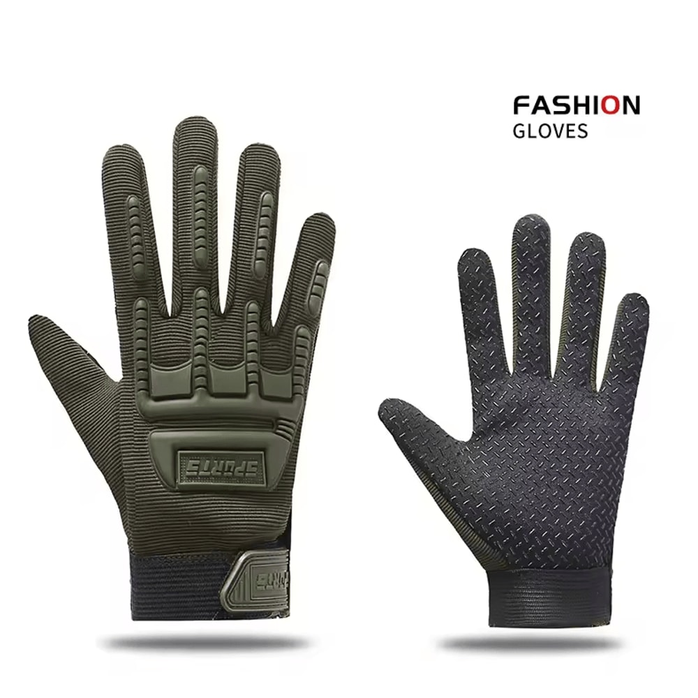 Kids Tactical Full Finger Cycling Gloves AntiSlip Knuckle Protection Outdoor Gloves 4