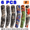 6Piece Cooling Tattoo Arm Sleeves UV Sun Protection Breathable Stretch Covers 8