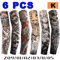 6Piece Cooling Tattoo Arm Sleeves UV Sun Protection Breathable Stretch Covers 12
