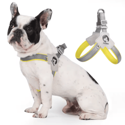 breathable reflective dog harness vest – soft mesh adjustable chest strap for safe walks