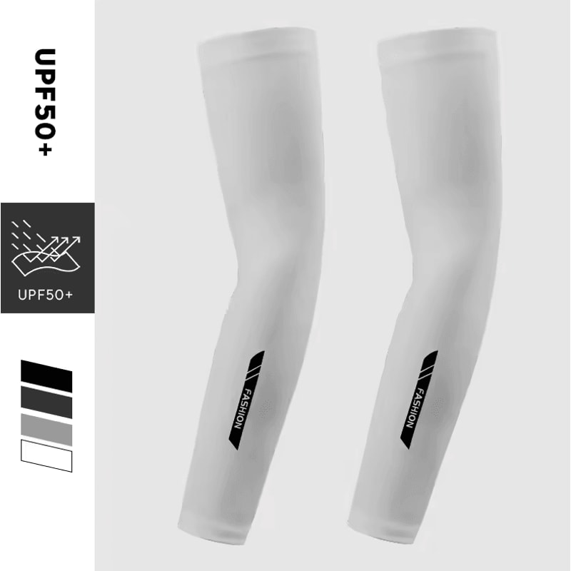 Ice Silk Cooling Arm Sleeves Mens UV Sun Protection Breathable Cycling Outdoor Covers 2