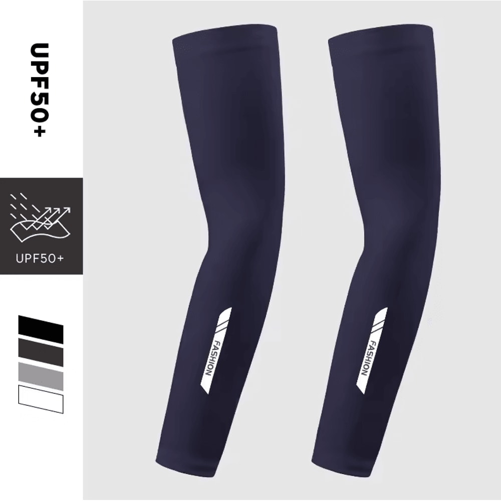 Ice Silk Cooling Arm Sleeves Mens UV Sun Protection Breathable Cycling Outdoor Covers 3