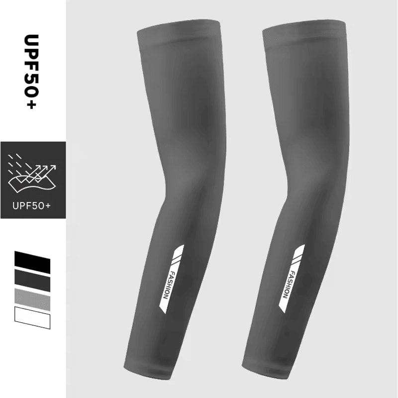 Ice Silk Cooling Arm Sleeves Mens UV Sun Protection Breathable Cycling Outdoor Covers 4