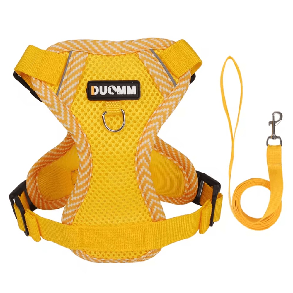 Breathable Mesh Puppy Harness Leash Set Lightweight Adjustable Vest For Small Dogs Cats 3