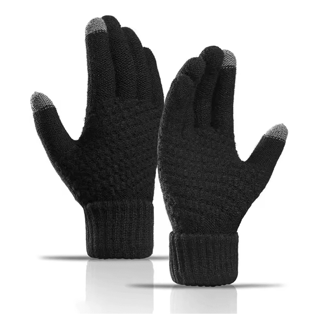 Cute Pineapple Knit Touchscreen Gloves Warm Winter Soft Stretch Gloves For Women 2
