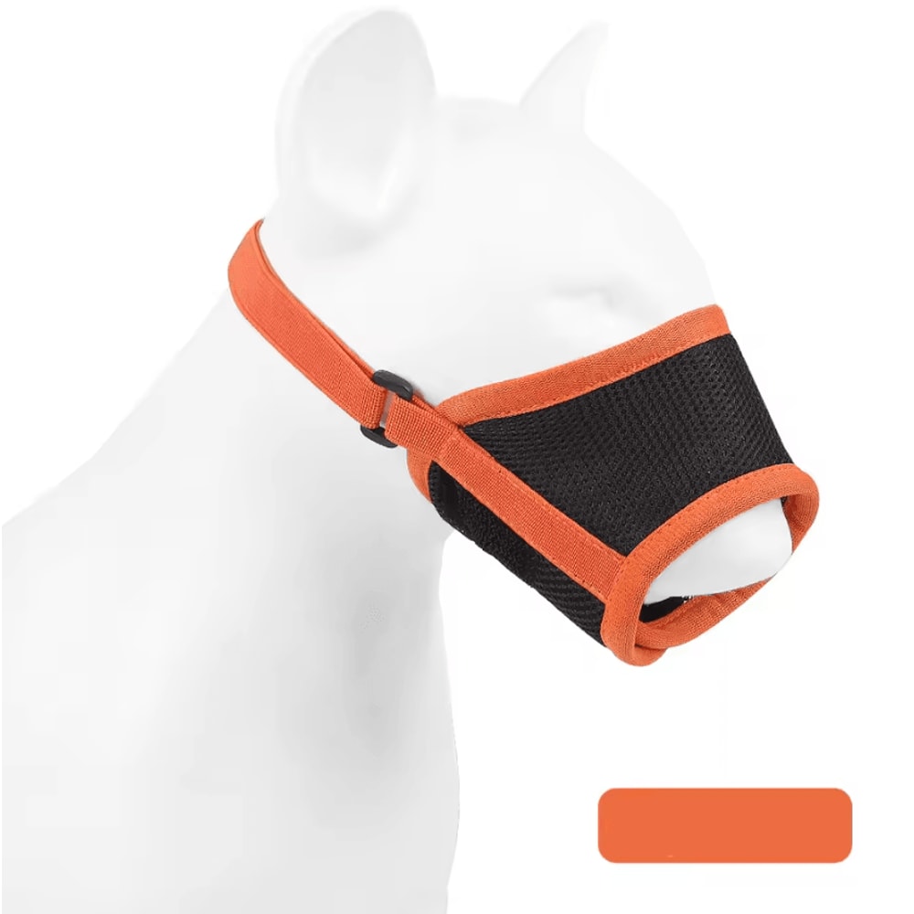 Adjustable Breathable Dog Muzzle Soft Mesh AntiBiting AntiBarking Safety Guard 2