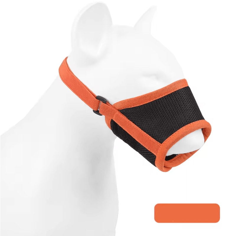 Adjustable Breathable Dog Muzzle Soft Mesh AntiBiting AntiBarking Safety Guard 2