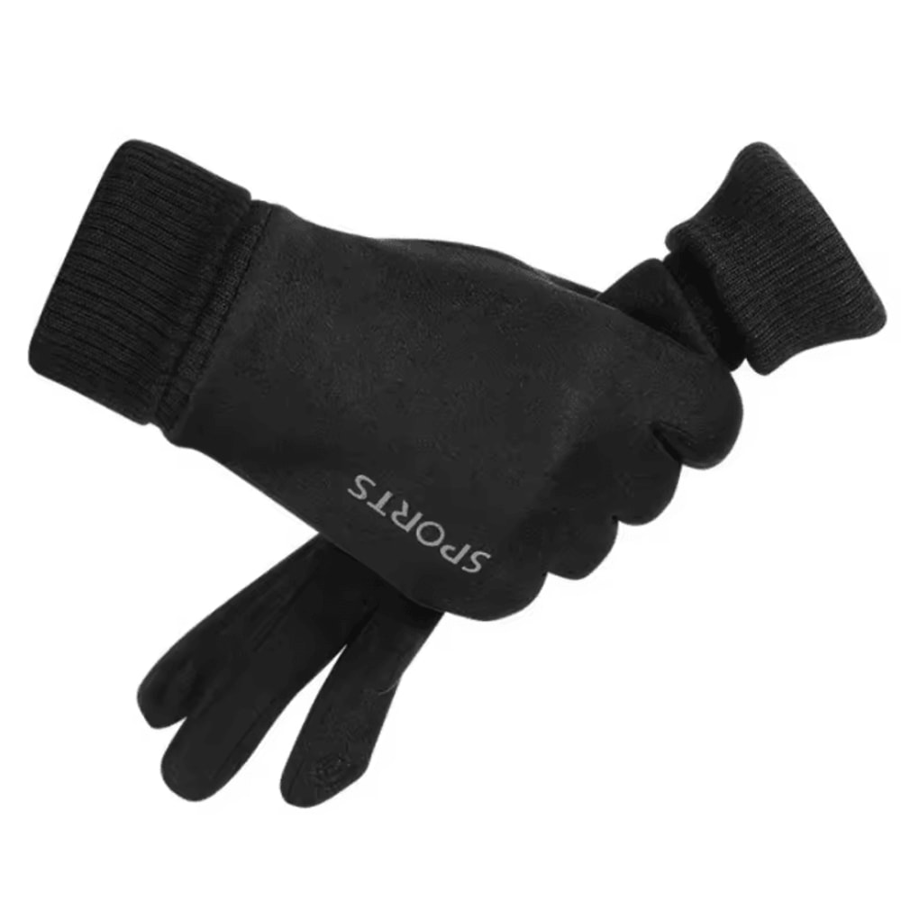 Deerskin Suede Winter Touchscreen Gloves Warm FleeceLined Sports Gloves For Men Women 2