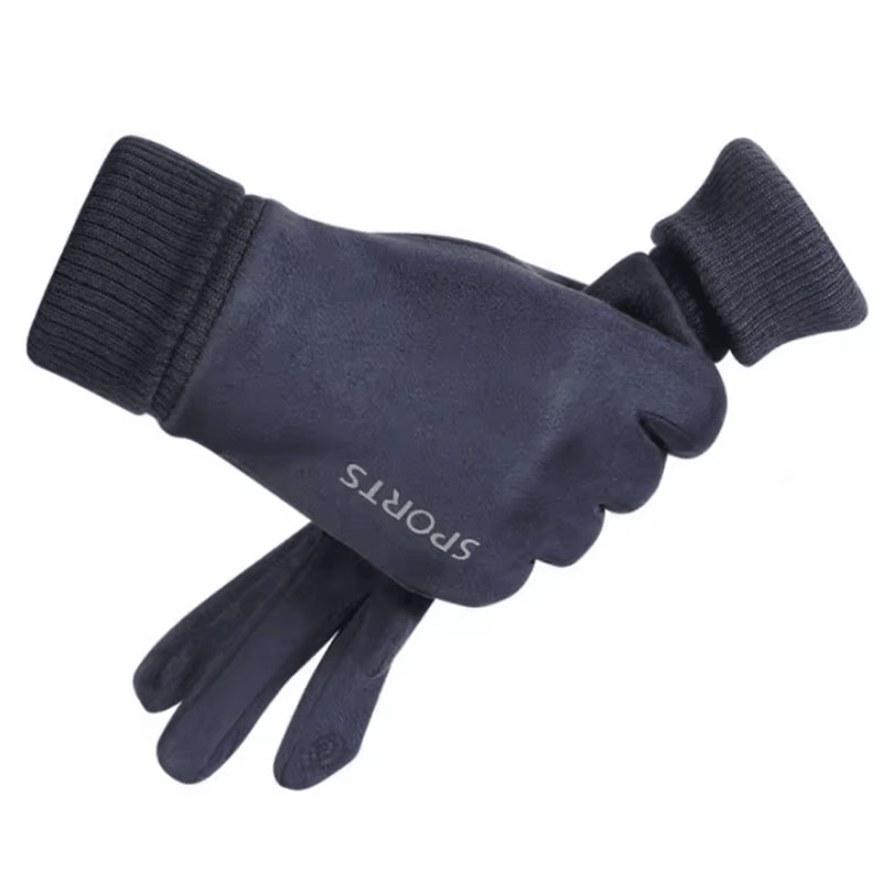 Deerskin Suede Winter Touchscreen Gloves Warm FleeceLined Sports Gloves For Men Women 4