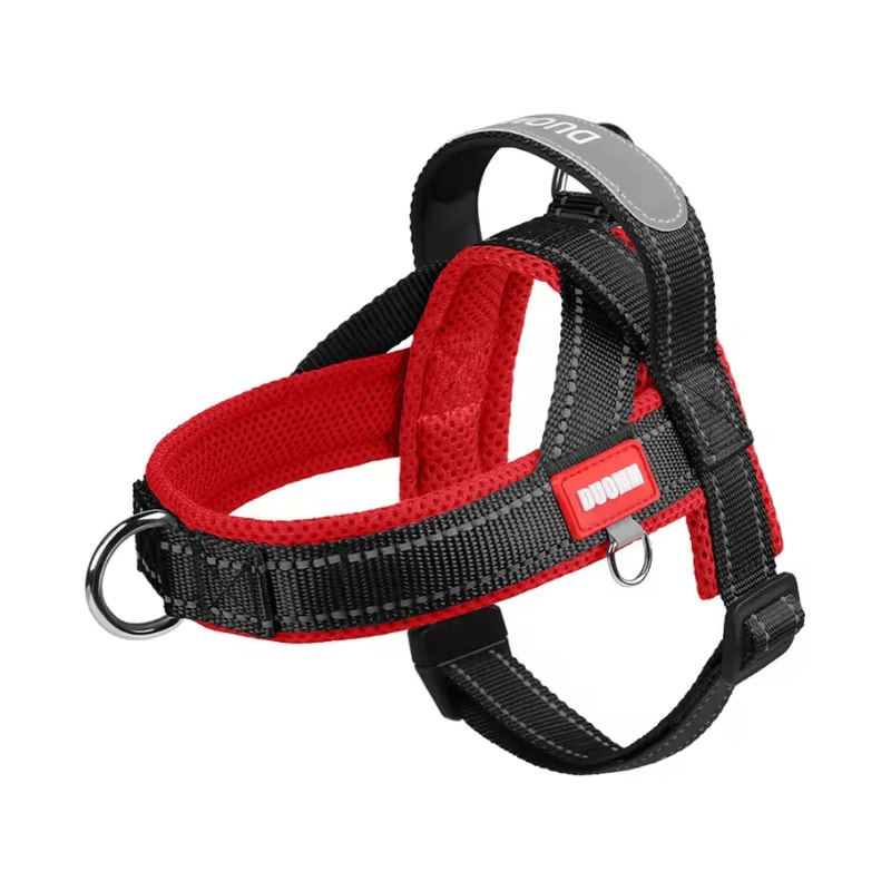 Reflective Nylon Dog Harness With Handle Adjustable NoPull Outdoor Chest Vest 1