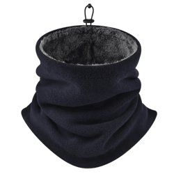 fleece winter neck gaiter – adjustable drawstring warm plush face & neck warmer
