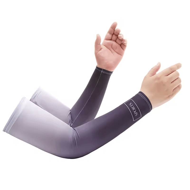 Gradient Ice Silk Arm Sleeves UV Sun Protection Cooling Covers For Men Women 3